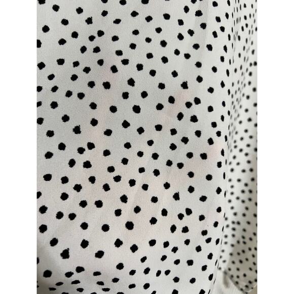 Van Heusen Ivory top with black dots Large - Picture 8 of 8